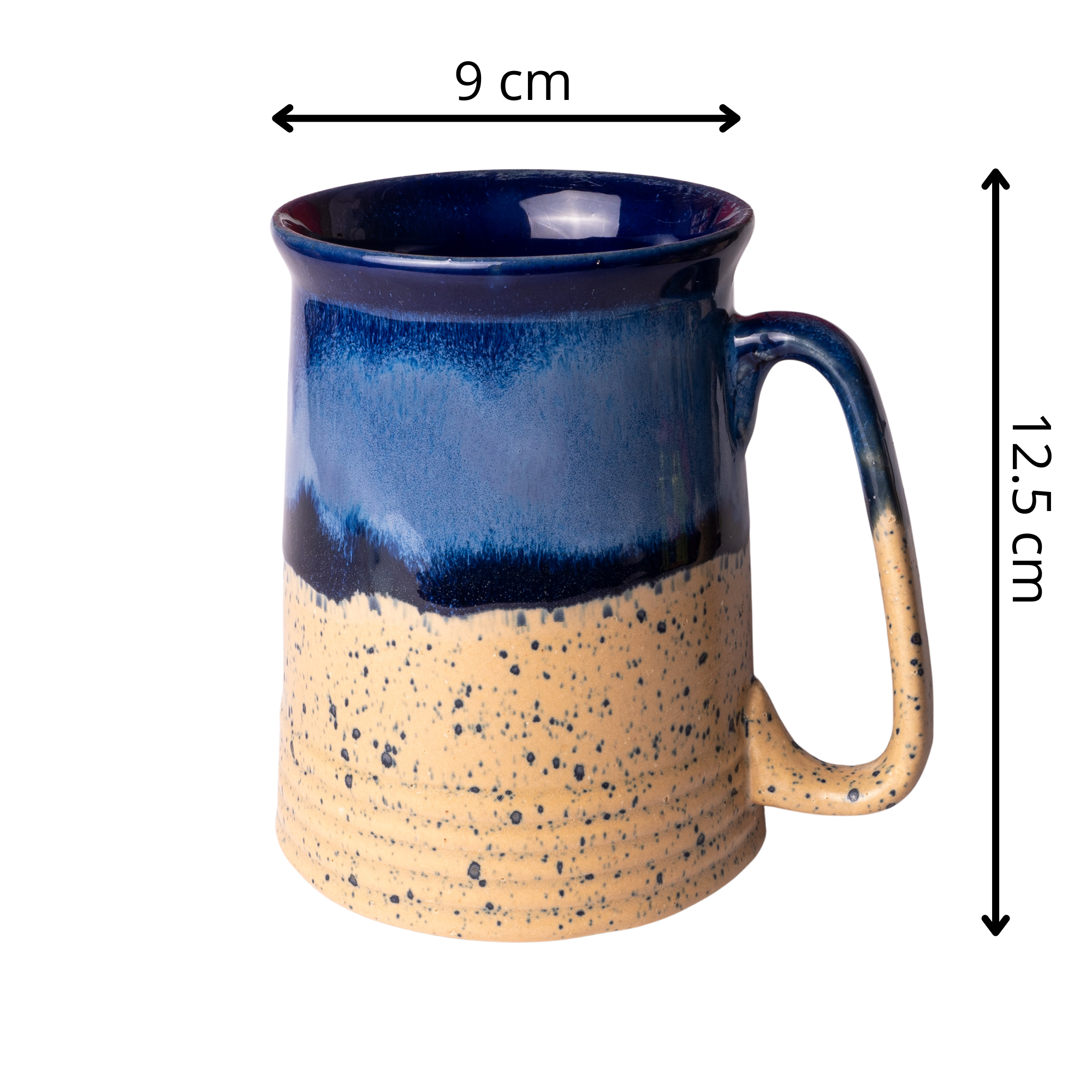 Decokrafts Blue Caramel Beer Mugs