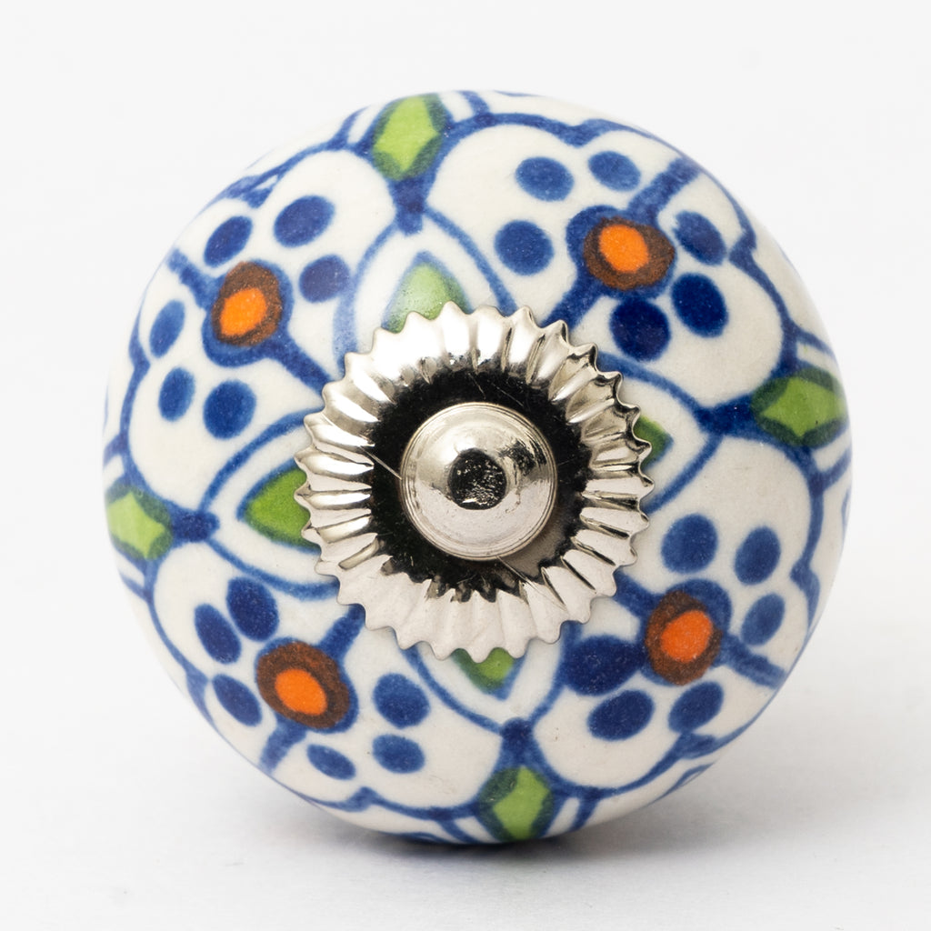 Colorful Atri Painted Ceramic Knob - Set Of 6