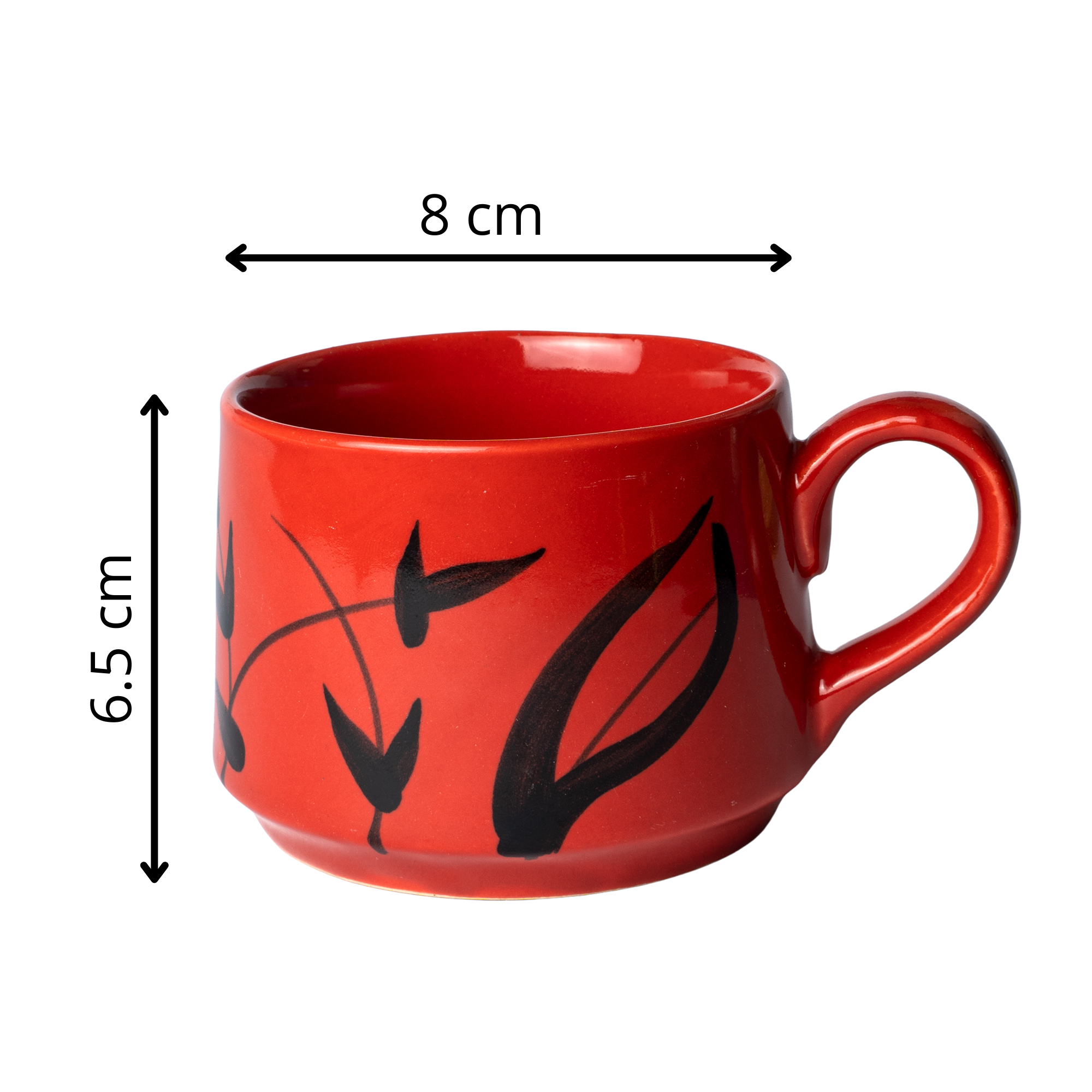 Decokrafts Red Oriental Tea Mugs