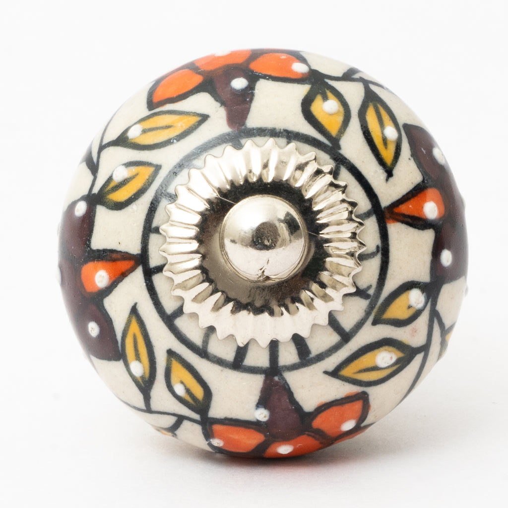 BelFlower Handpainted Ceramic Knob - Set Of 6