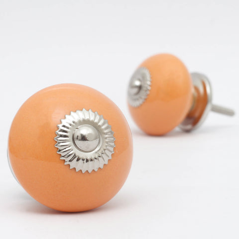 Orange Tomato Ceramic Knobs - Set Of 6 freeshipping - Decokrafts Store