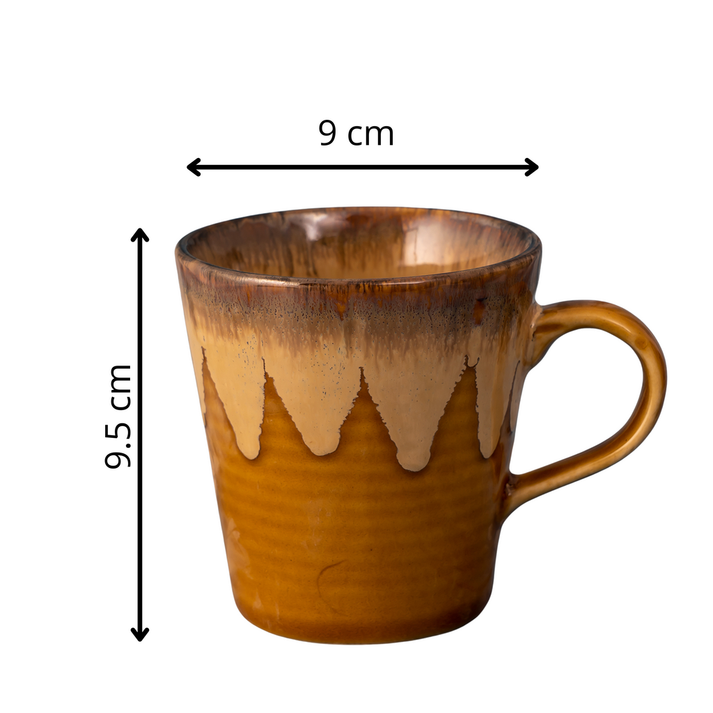 Decokrafts Glaze Brown Caramel Coffee Mugs