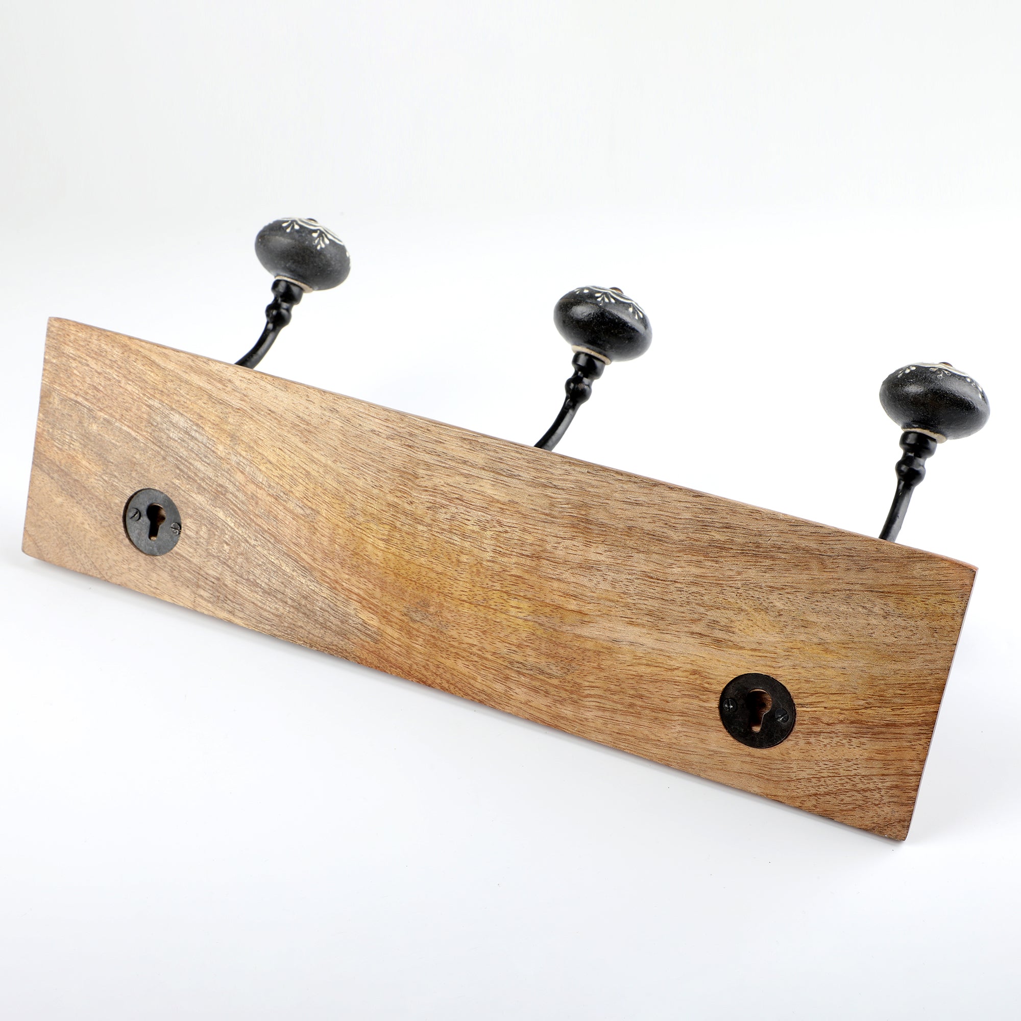 Wood Wall Mounted 3 Designer Hooks with Hardware freeshipping - Decokrafts Store