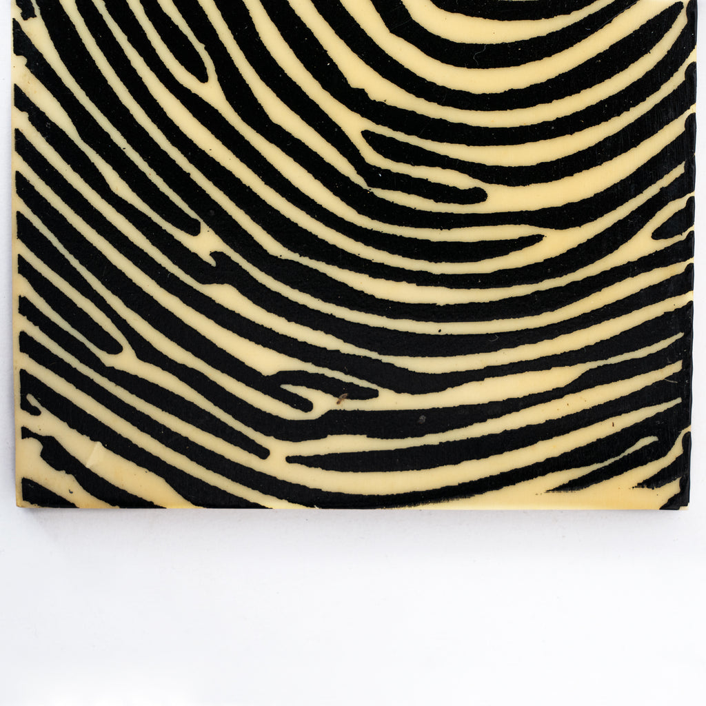 Animal Print Black Square Wooden Coaster