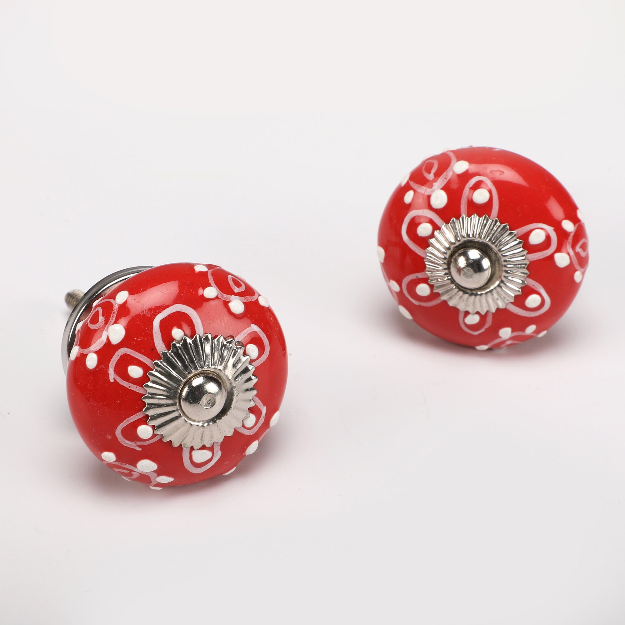 Handpainted Tomato Ceramic Knob - Set Of 6 freeshipping - Decokrafts Store