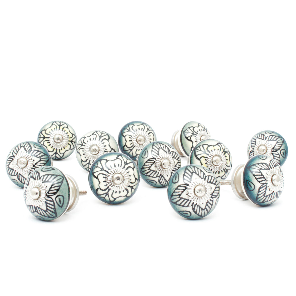 Humpin Flower Ceramic Knob - Set Of 6 freeshipping - Decokrafts Store