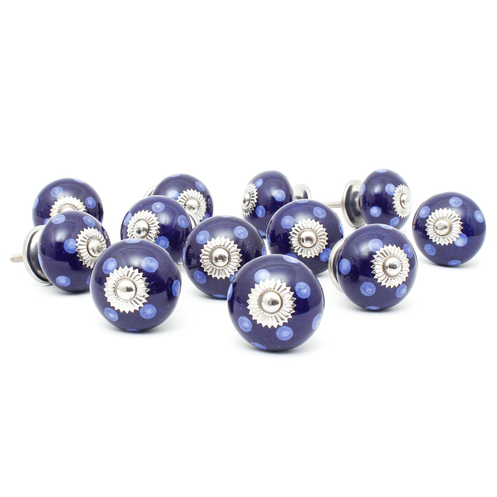 Purple Jelly Spot Ceramic Knob - Set Of 6 freeshipping - Decokrafts Store