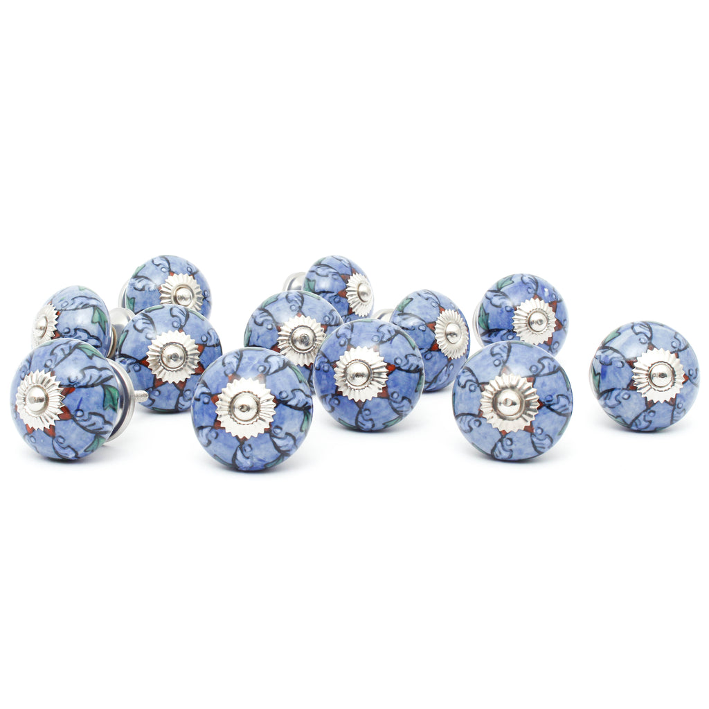 Blue Meep Painted Ceramic Knob - Set Of 6 freeshipping - Decokrafts Store