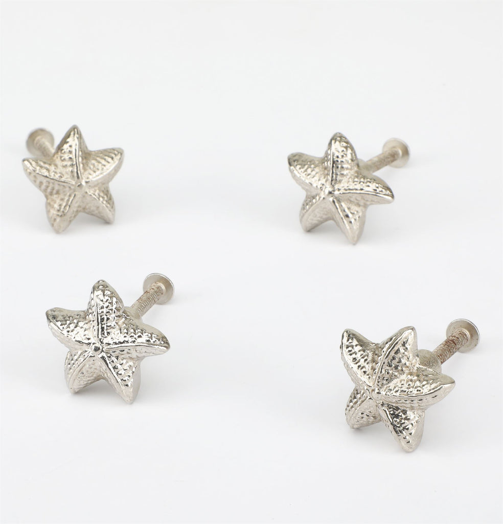 Silver Starfish Metal Knob - Set Of 6 freeshipping - Decokrafts Store