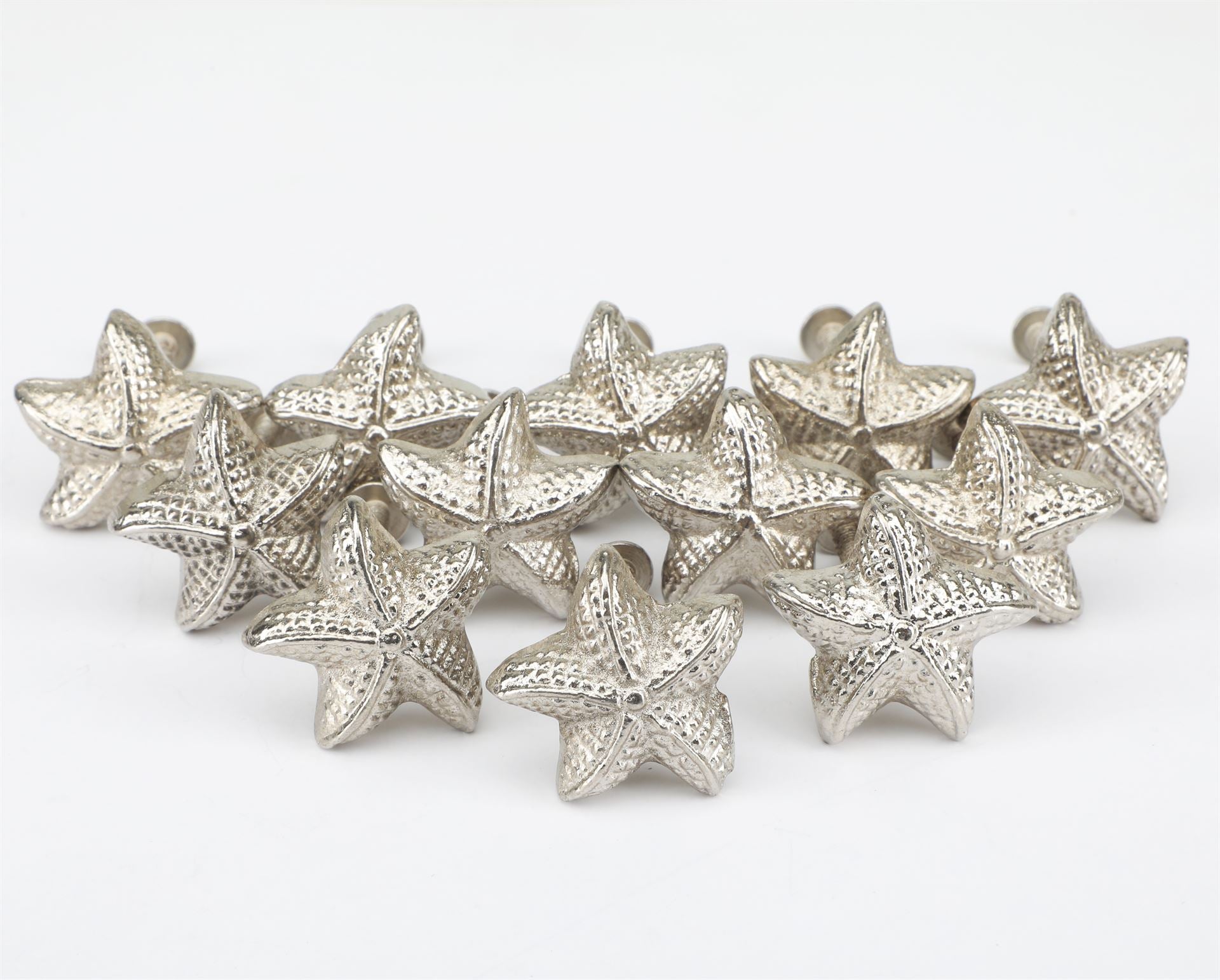 Silver Starfish Metal Knob - Set Of 6 freeshipping - Decokrafts Store