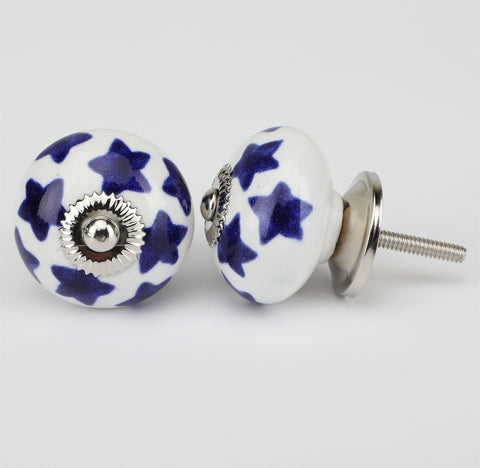 Purp Stars Ceramic Knob - Set Of 6 freeshipping - Decokrafts Store