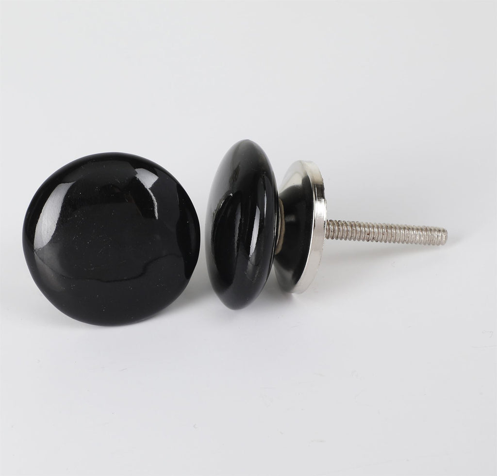 Black Ovi Ceramic Knob - Set Of 6 freeshipping - Decokrafts Store