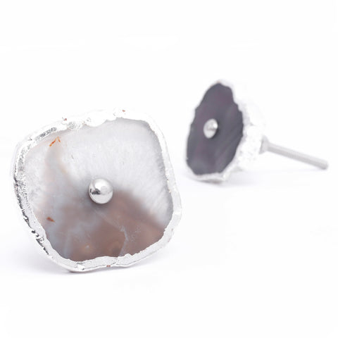 Silver Shadow Agate Knob - Set Of 6 freeshipping - Decokrafts Store