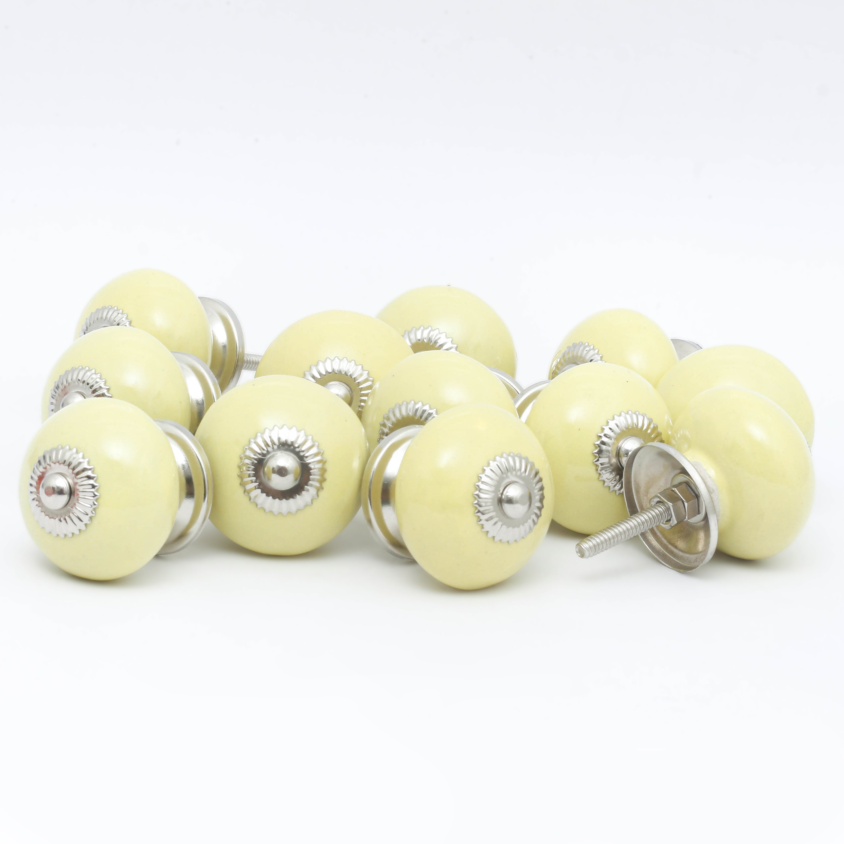 Lemon Yellow Tomato Ceramic Knobs - Set Of 6 freeshipping - Decokrafts Store