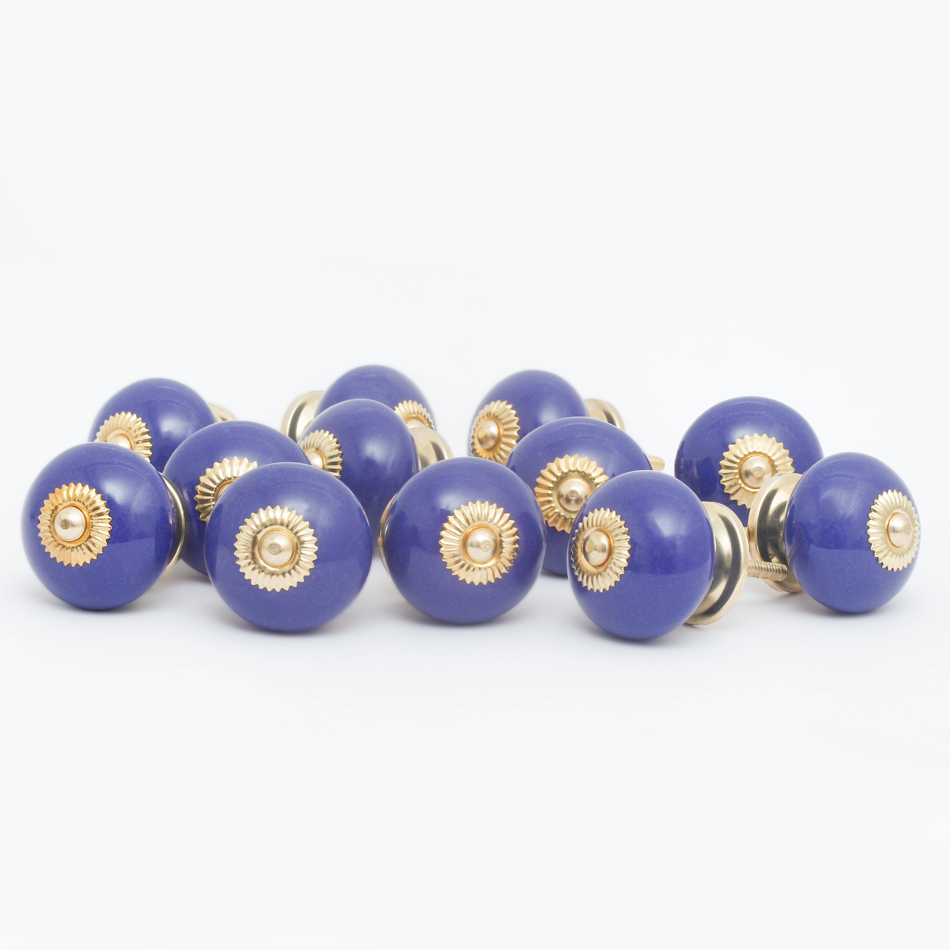 Blue Tomatoes Ceramic Knob - Set Of 6 freeshipping - Decokrafts Store