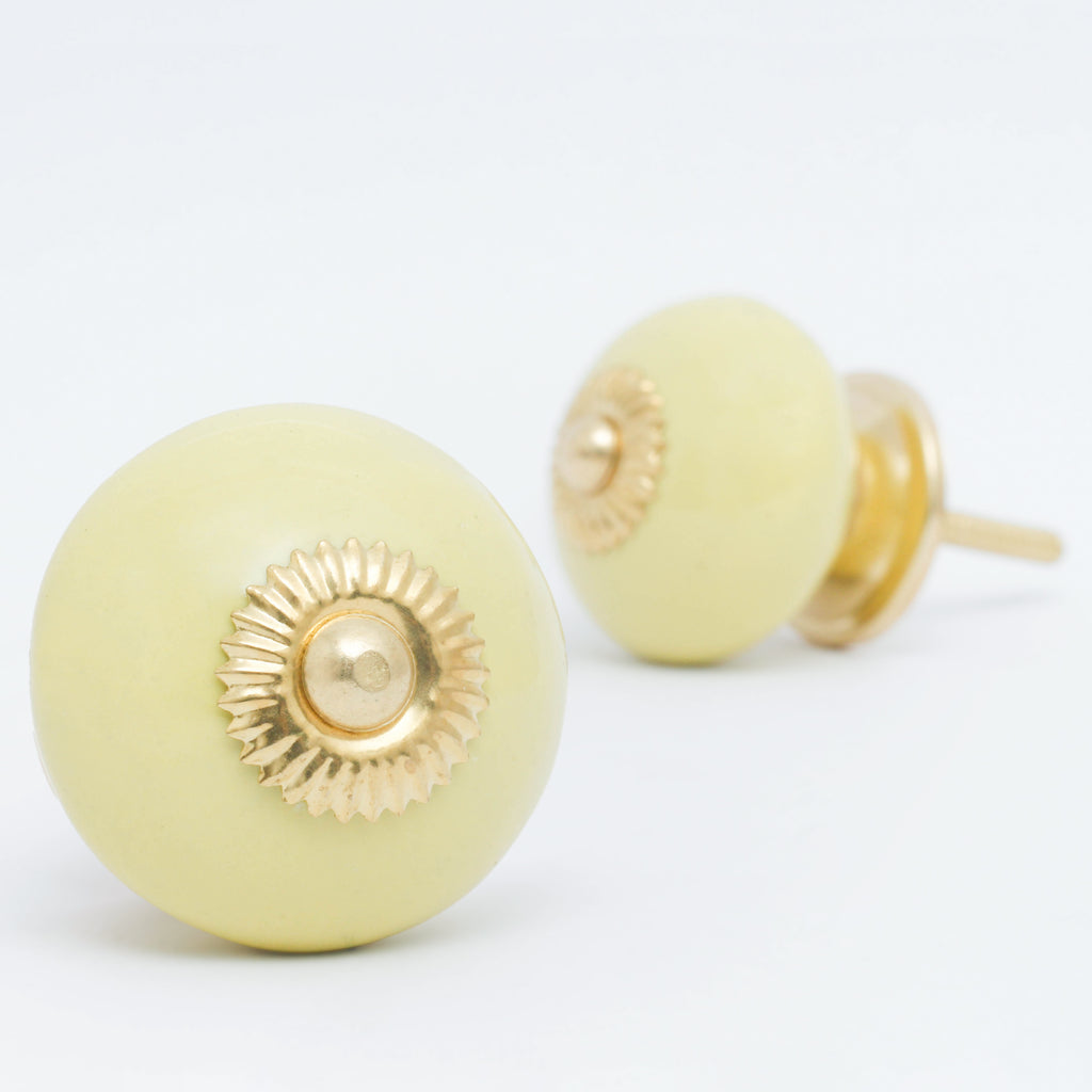 Off Yellow Tomatoes Ceramic Knobs - Set Of 6 freeshipping - Decokrafts Store