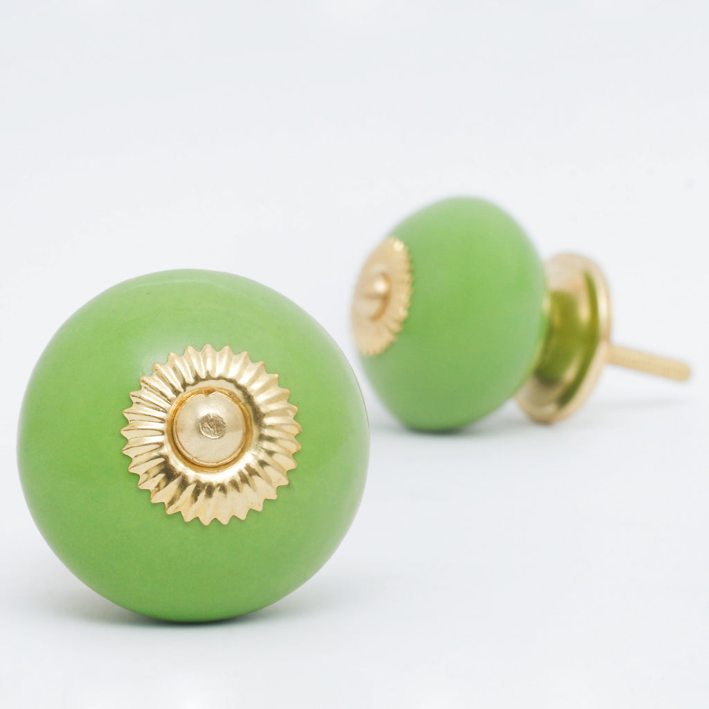 Off Green Tomatoes Ceramic Knobs - Set Of 6 freeshipping - Decokrafts Store