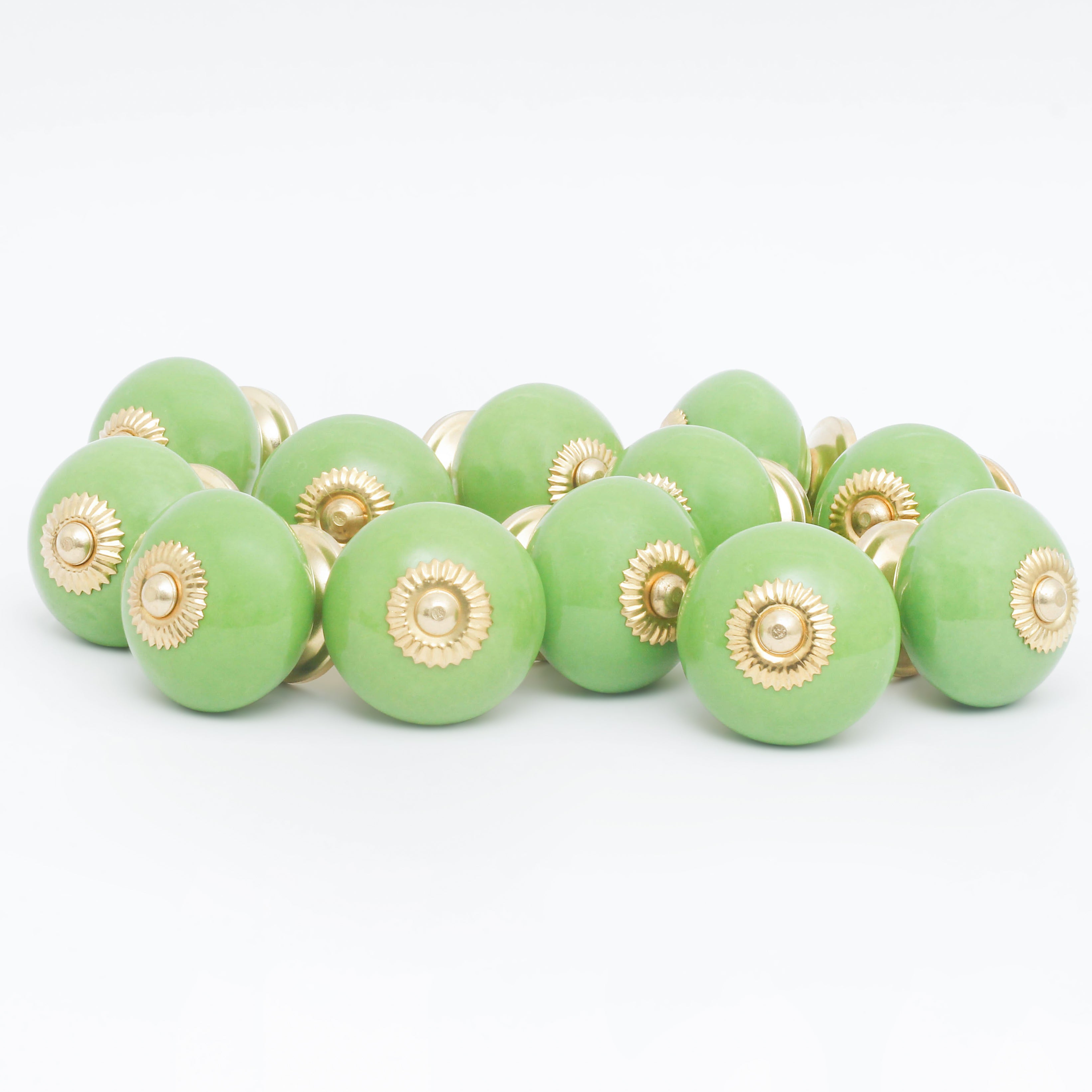 Off Green Tomatoes Ceramic Knobs - Set Of 6 freeshipping - Decokrafts Store