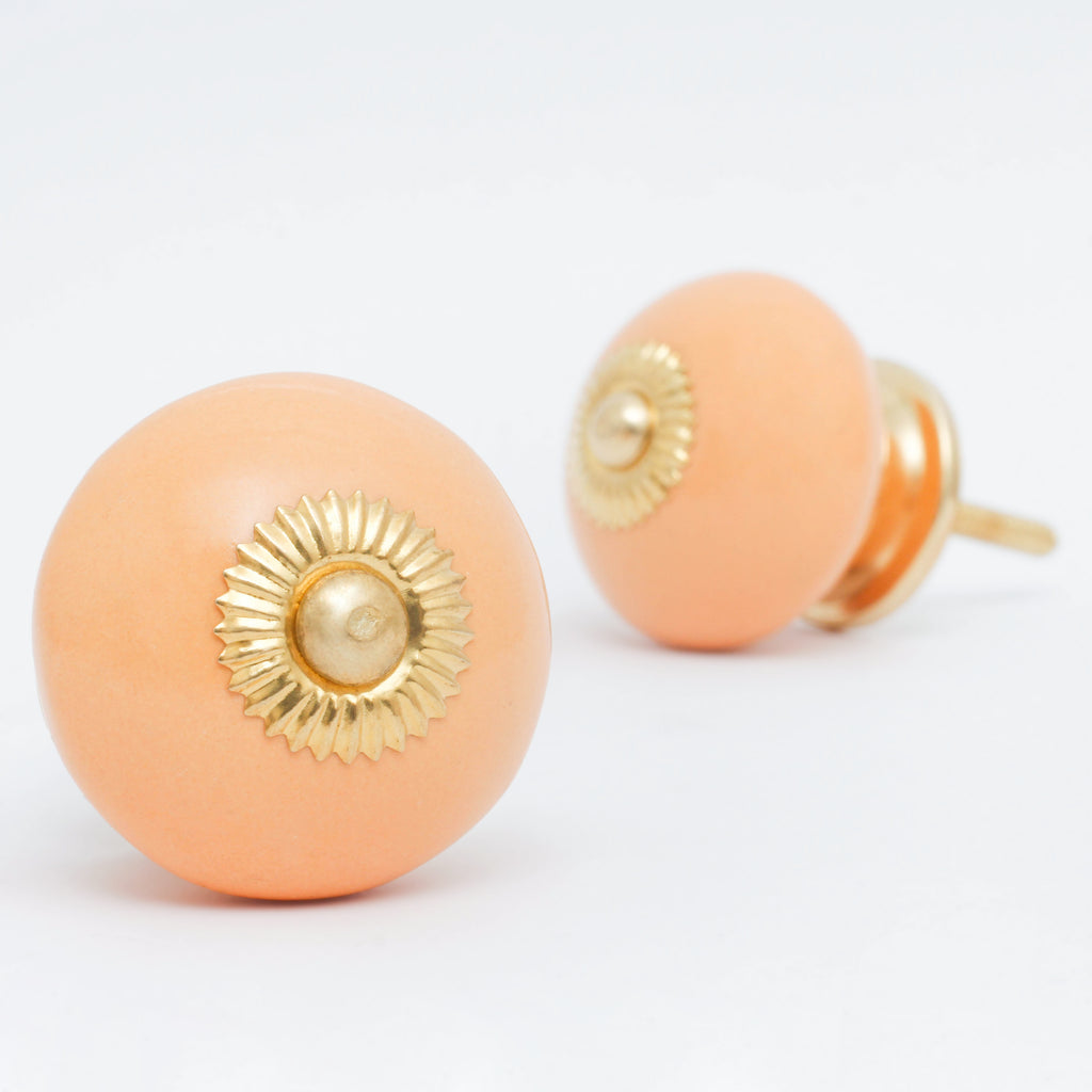 Shaded Orange Tomatoes Ceramic Knobs - Set Of 6 freeshipping - Decokrafts Store