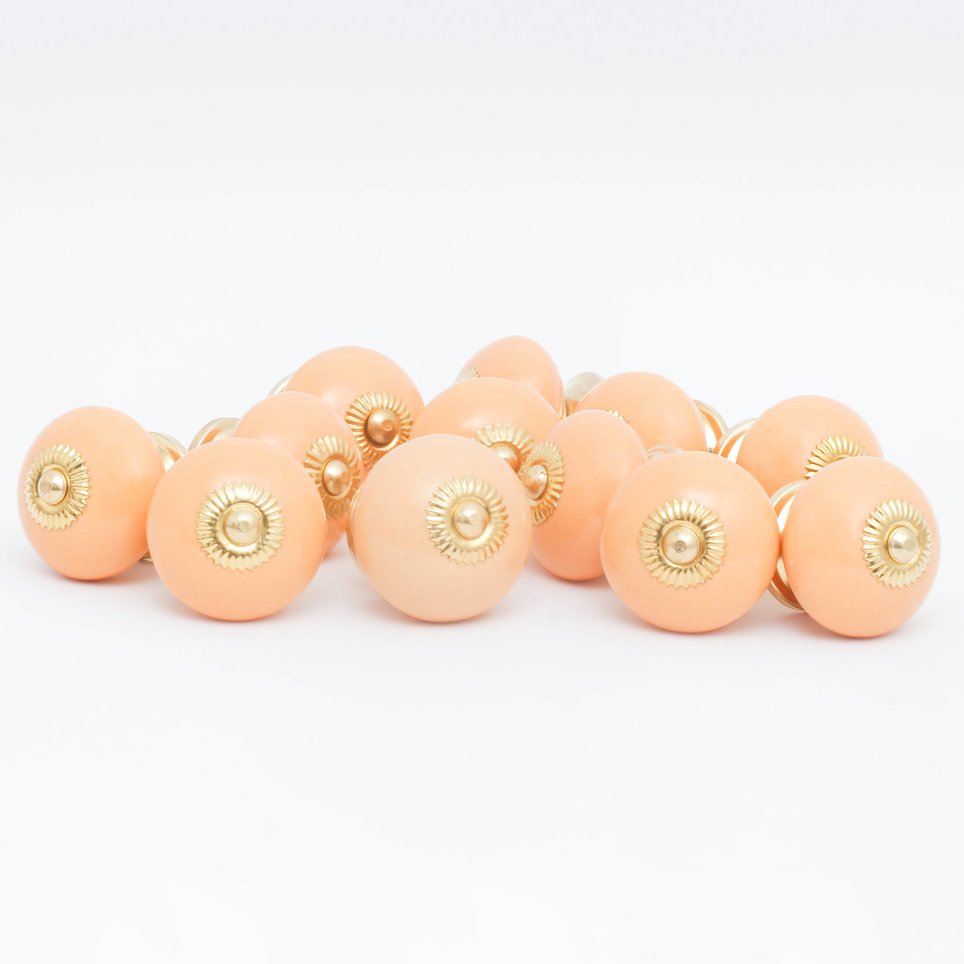 Shaded Orange Tomatoes Ceramic Knobs - Set Of 6 freeshipping - Decokrafts Store