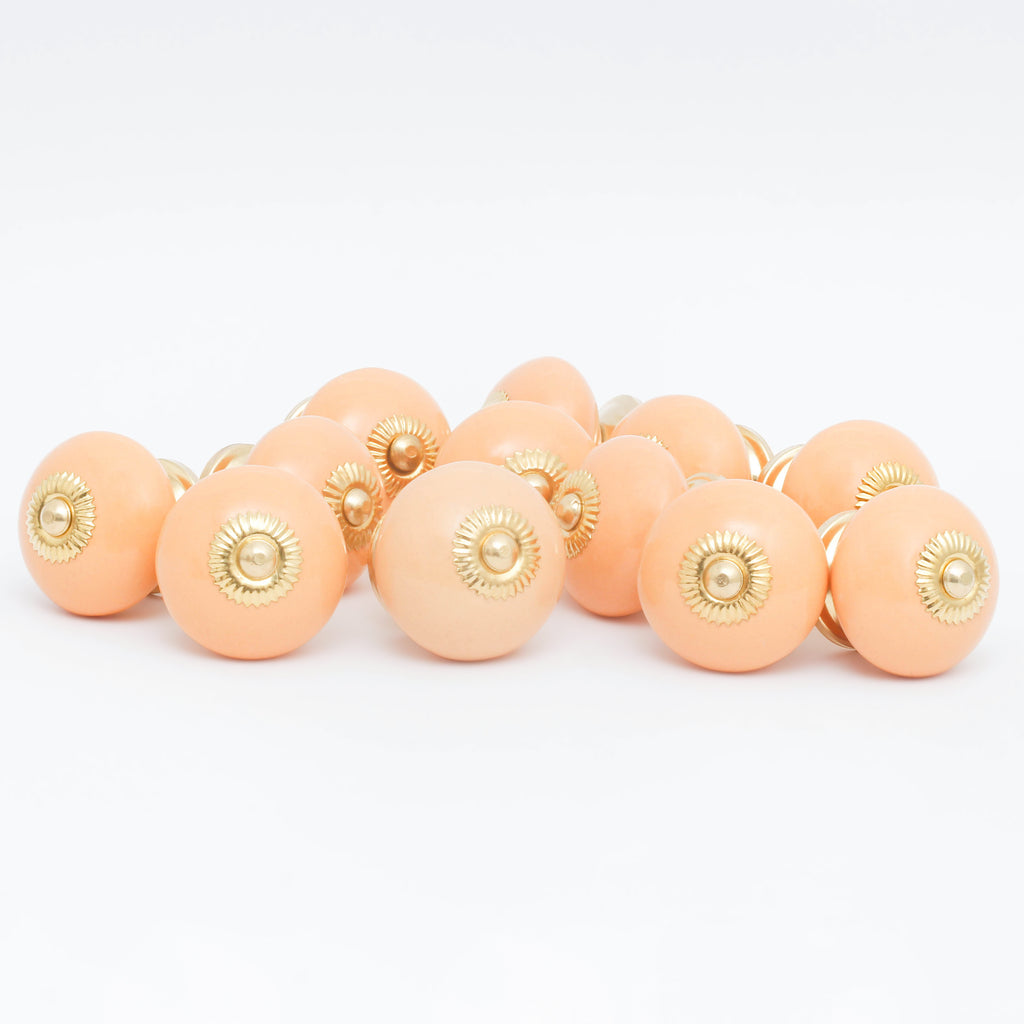 Shaded Orange Tomatoes Ceramic Knobs - Set Of 6 freeshipping - Decokrafts Store