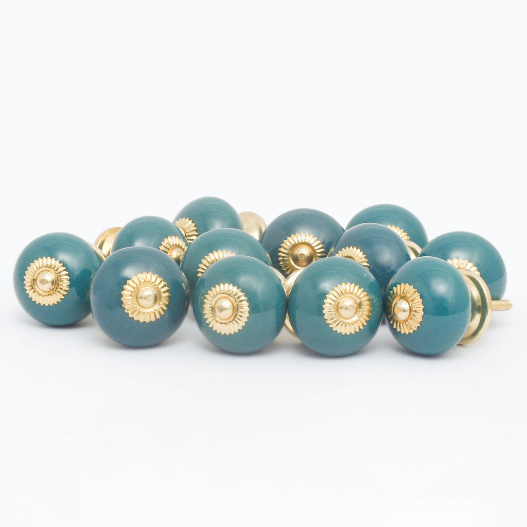 Turkish Green Tomatoes Ceramic Knobs - Set Of 6 freeshipping - Decokrafts Store