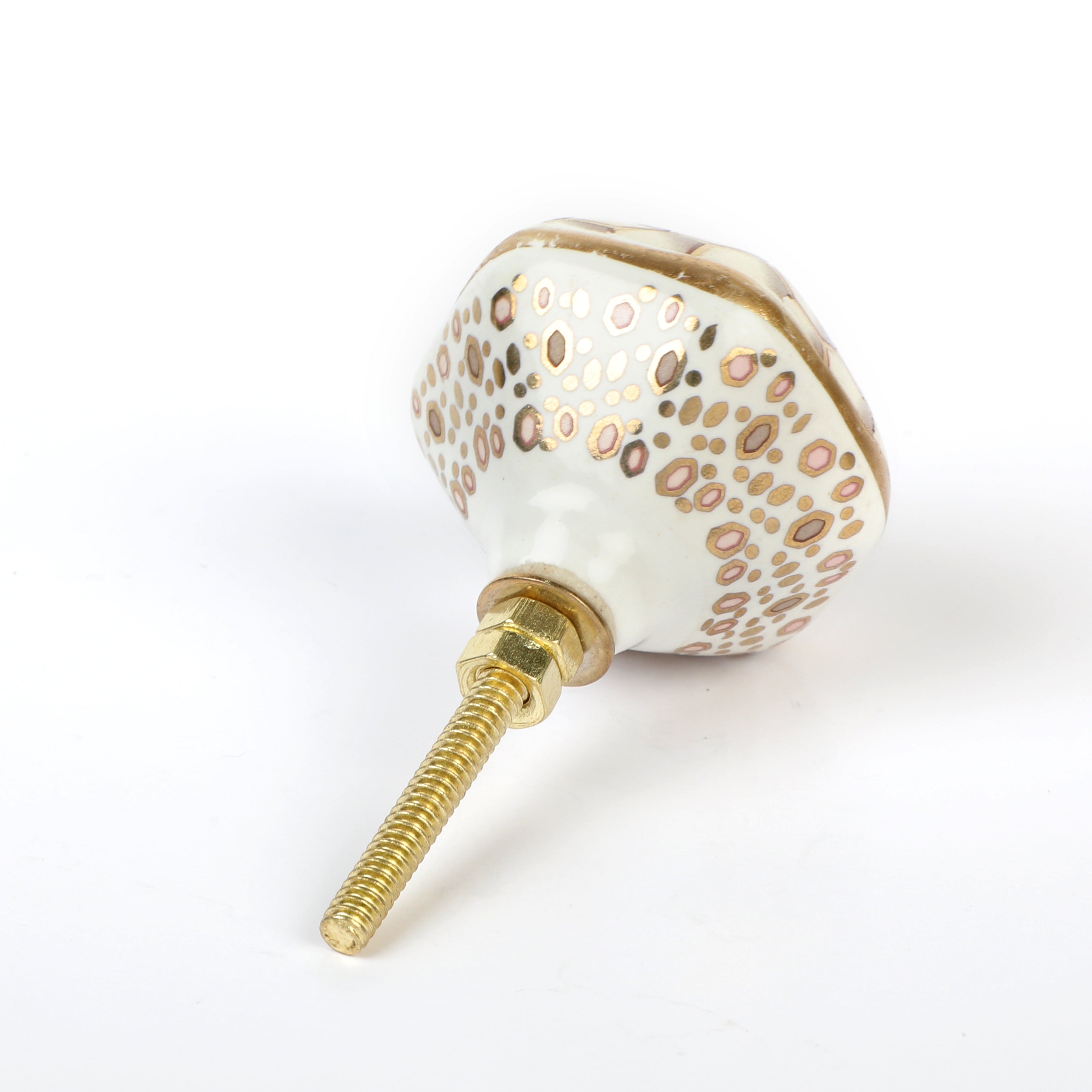 Honeycomb Luxuals Ceramic Knobs - Set Of 6 freeshipping - Decokrafts Store