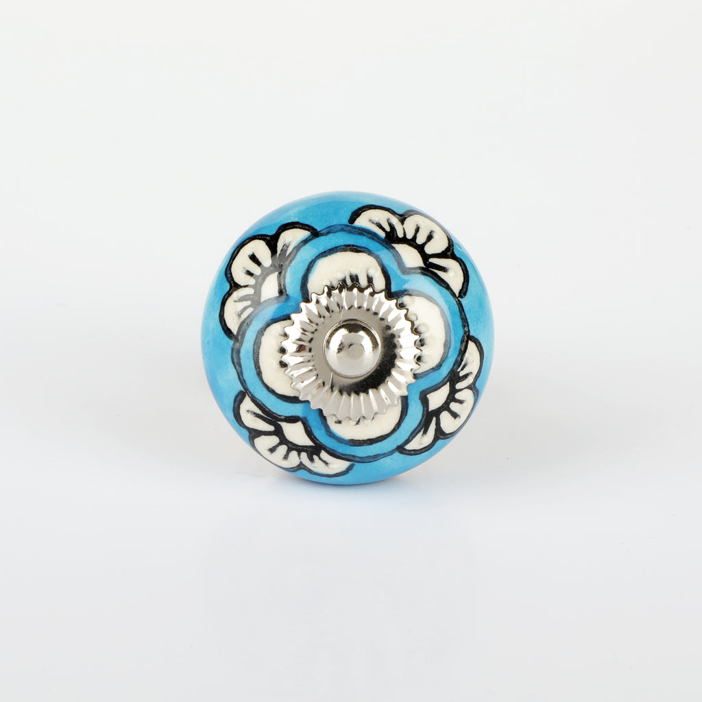 Bluflower Ceramic Knobs - Set Of 6 freeshipping - Decokrafts Store