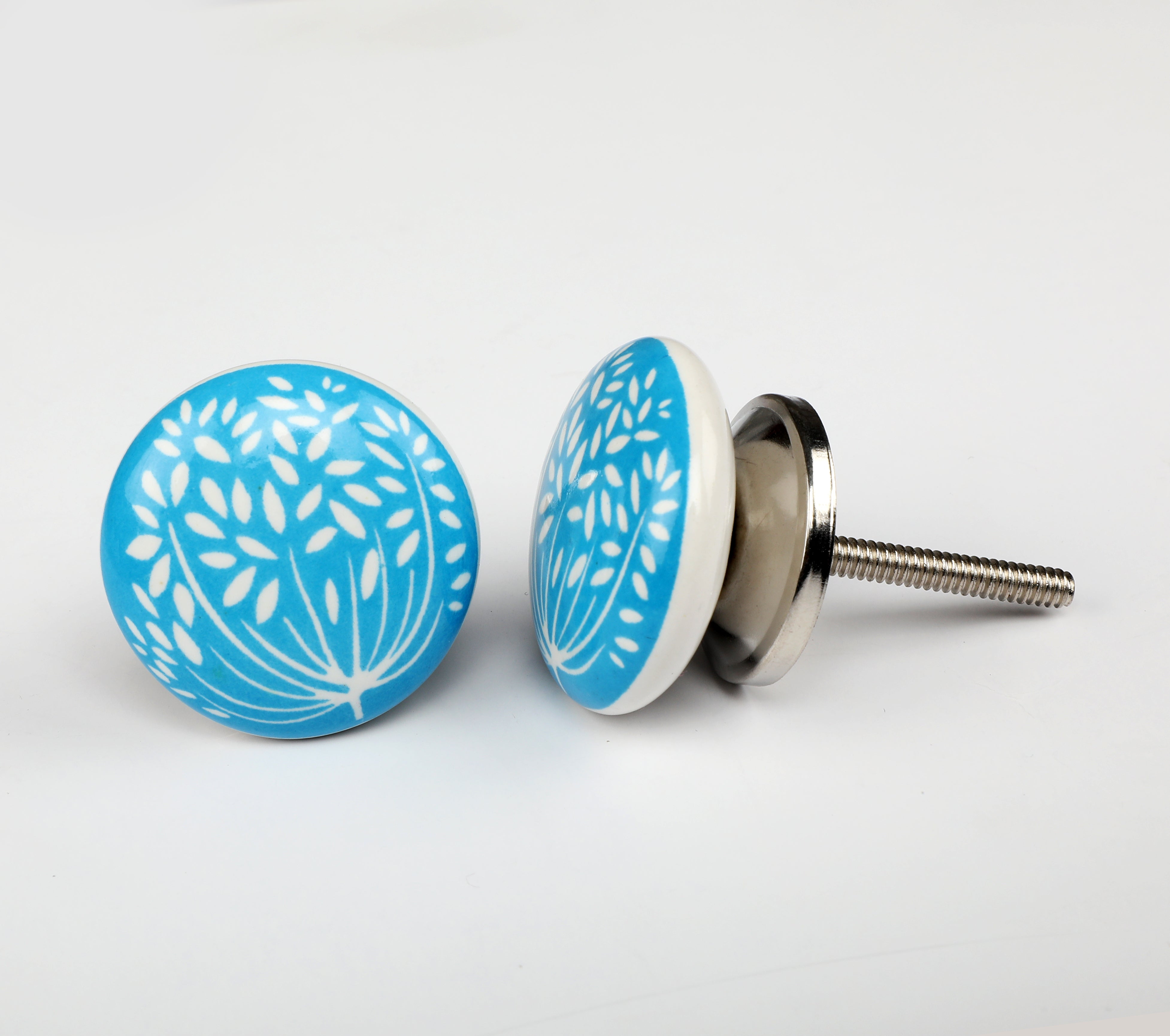 Round Sky Fields Ceramic Knob - Set Of 6 freeshipping - Decokrafts Store