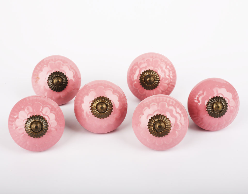 Pinkflud Ceramic Knobs - Set Of 6 freeshipping - Decokrafts Store