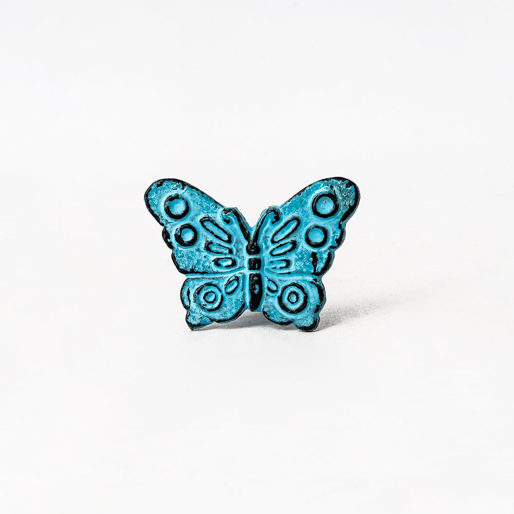 Ripper Blue Butterfly Metals Knob - Set Of 6 freeshipping - Decokrafts Store