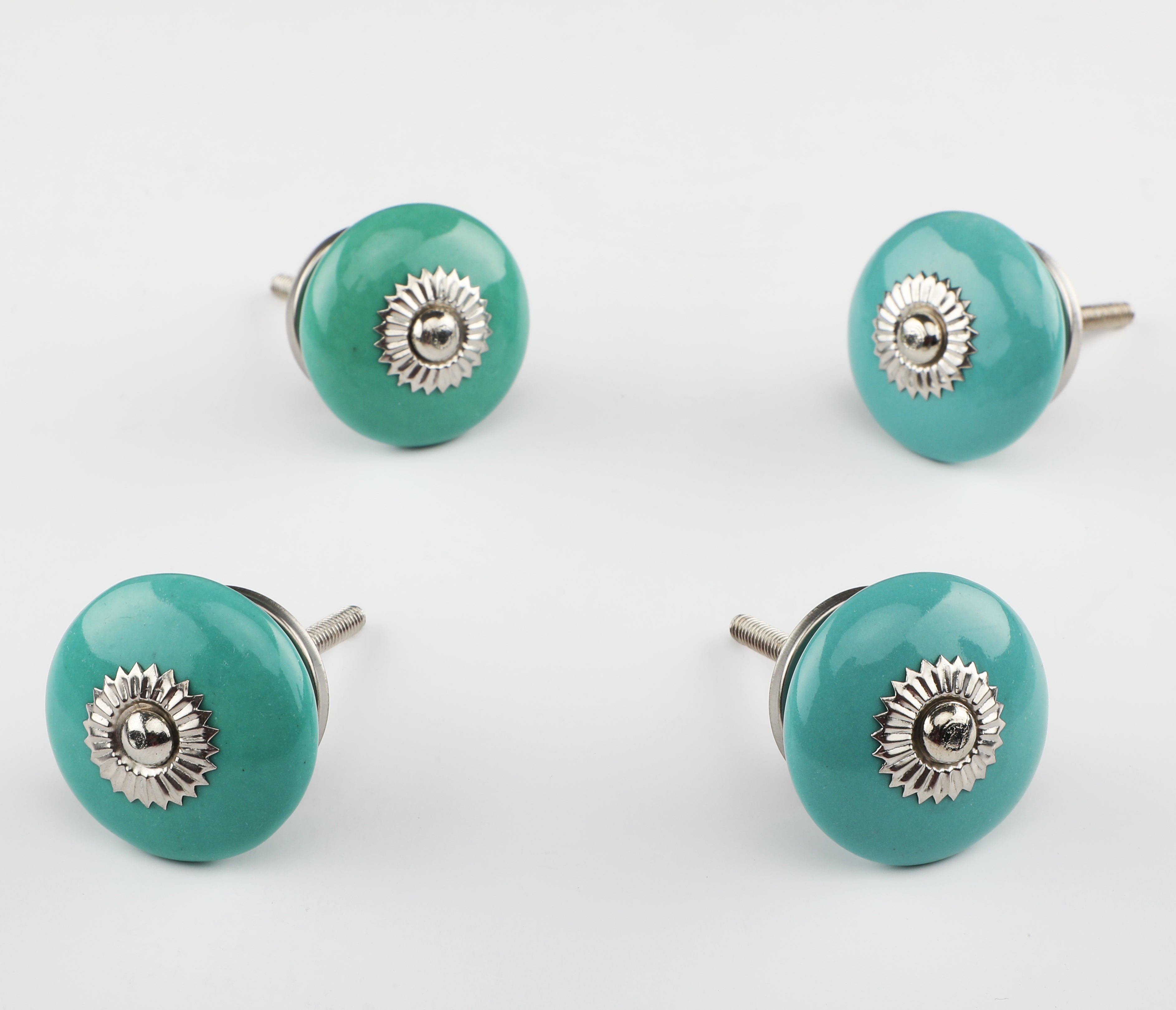 Cyan Tomatoes Ceramic Knob - Set Of 6 freeshipping - Decokrafts Store