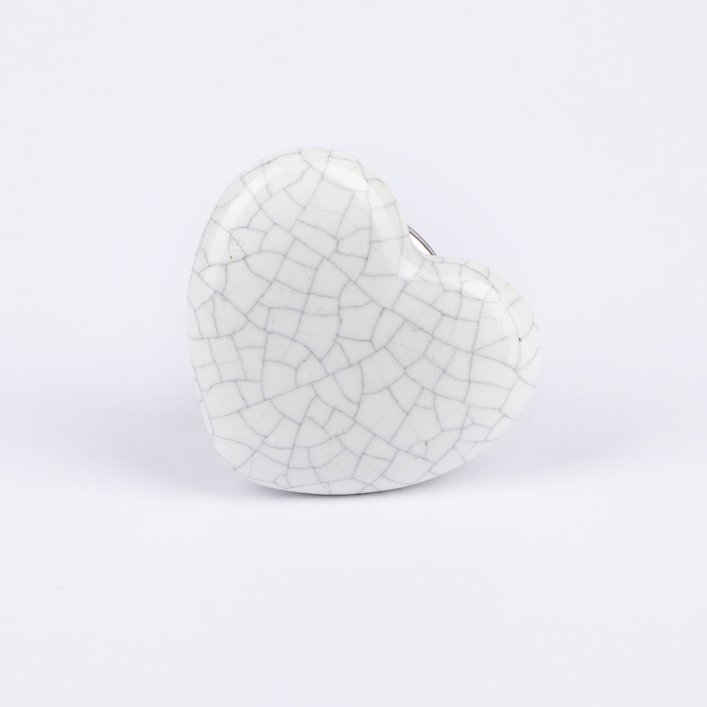 Crackle Heart Ceramic Knob - Set Of 6 freeshipping - Decokrafts Store