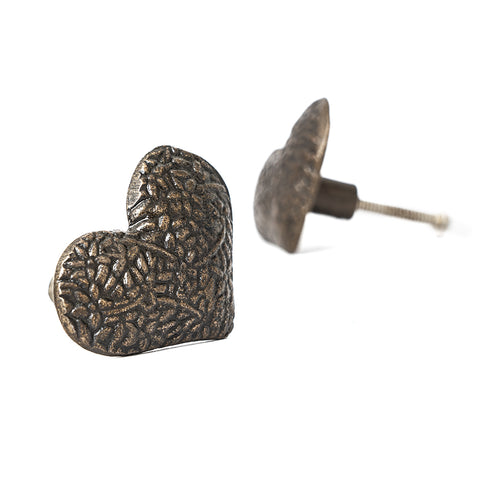 Antique Strange Heart Metal Knob - Set Of 6 freeshipping - Decokrafts Store