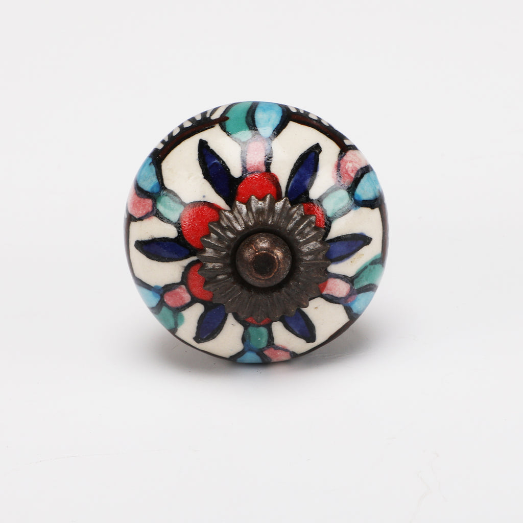 Handpainted Vibcolor Ceramic Knob - Set Of 6 freeshipping - Decokrafts Store