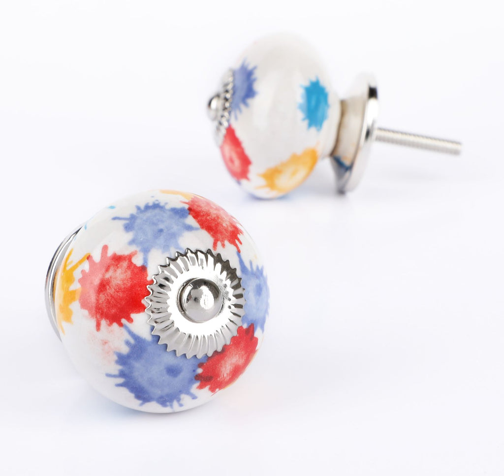 Color Splash Ceramic Knob - Set of 6 freeshipping - Decokrafts Store