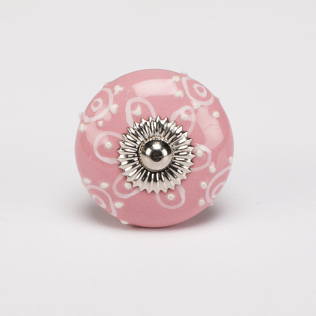 Handpainted Pinkz Ceramic Knob - Set Of 6 freeshipping - Decokrafts Store