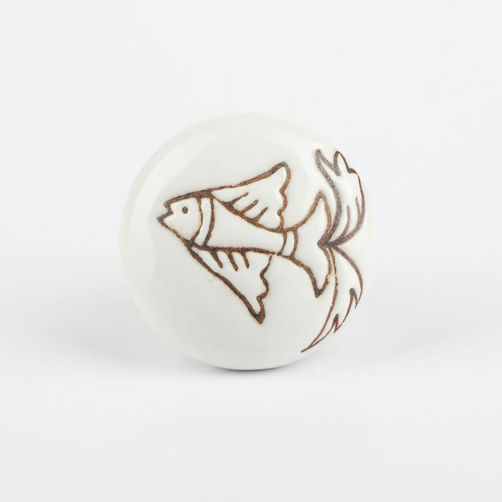 Free Fish Ceramic Knob - Set Of 6 freeshipping - Decokrafts Store