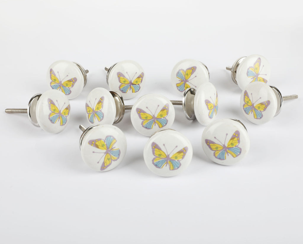 Round Queenfly Ceramic Knob - Set Of 6 freeshipping - Decokrafts Store