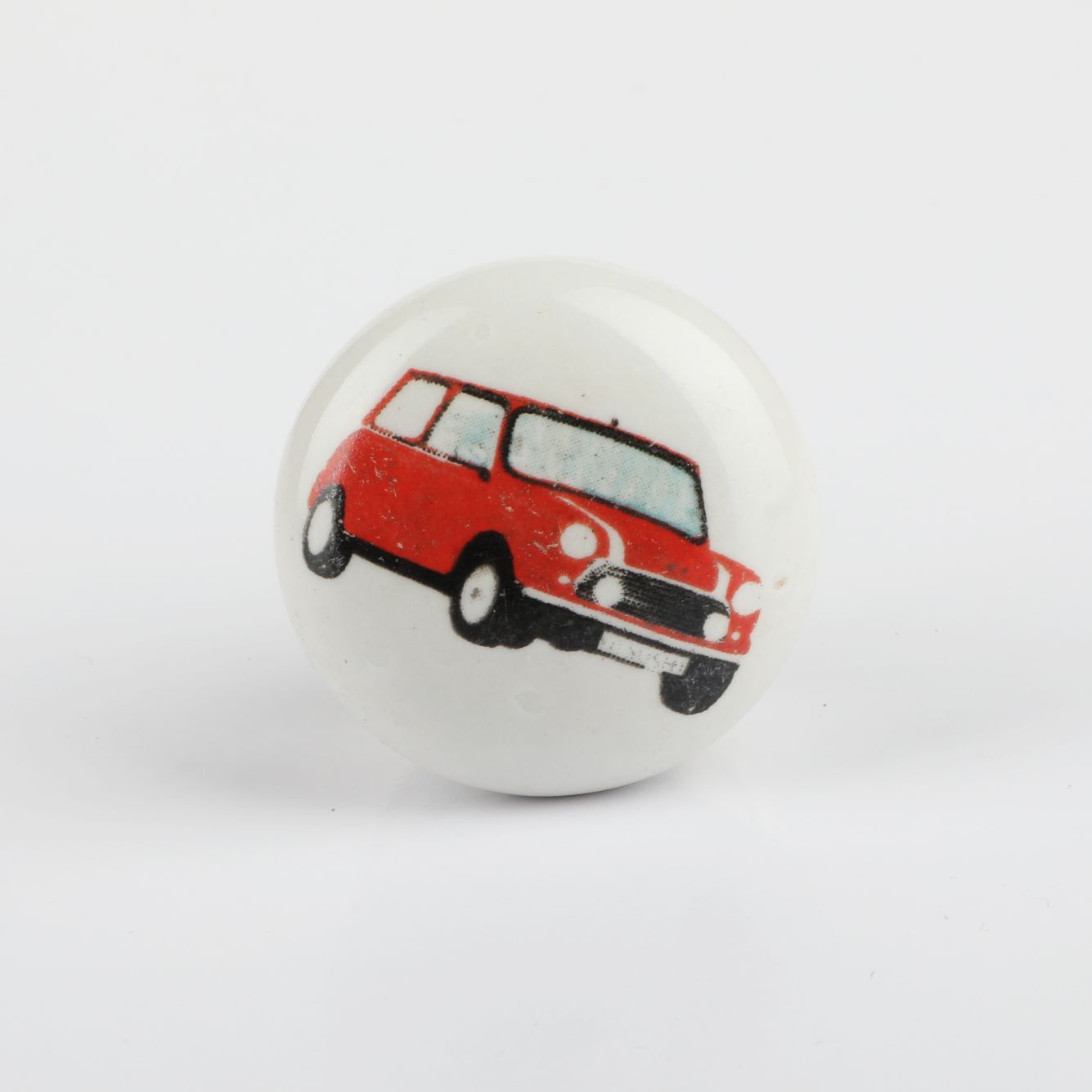 Round Red Car Ceramic Knob - Set Of 6 freeshipping - Decokrafts Store