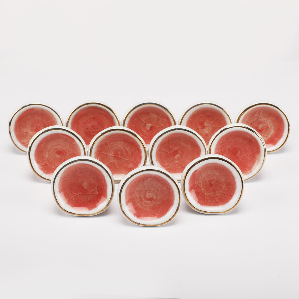 Red Planet Crater Ceramic Knob - Set Of 6 freeshipping - Decokrafts Store