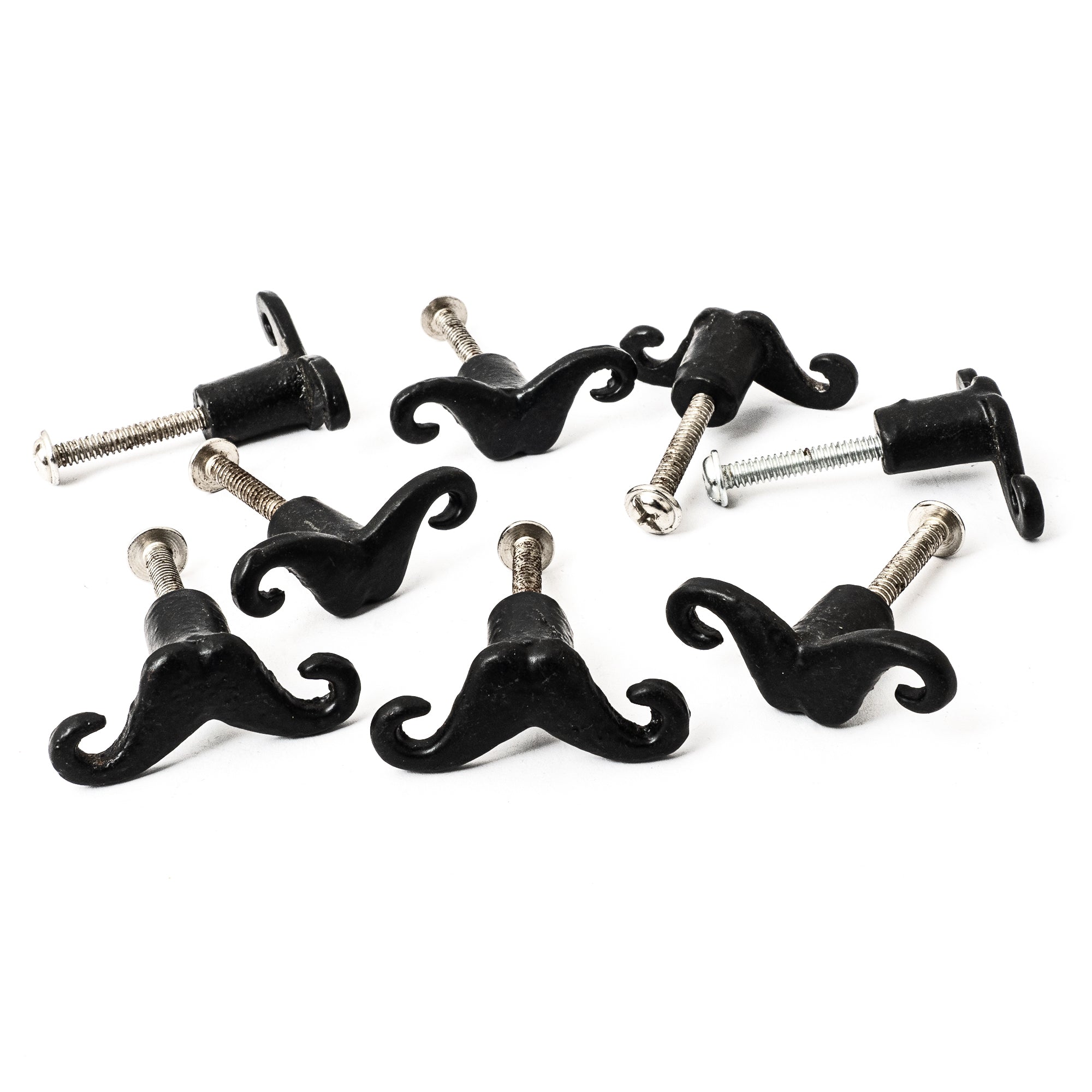 Mustaq Mustache Metal Knobs - Set Of 6 freeshipping - Decokrafts Store