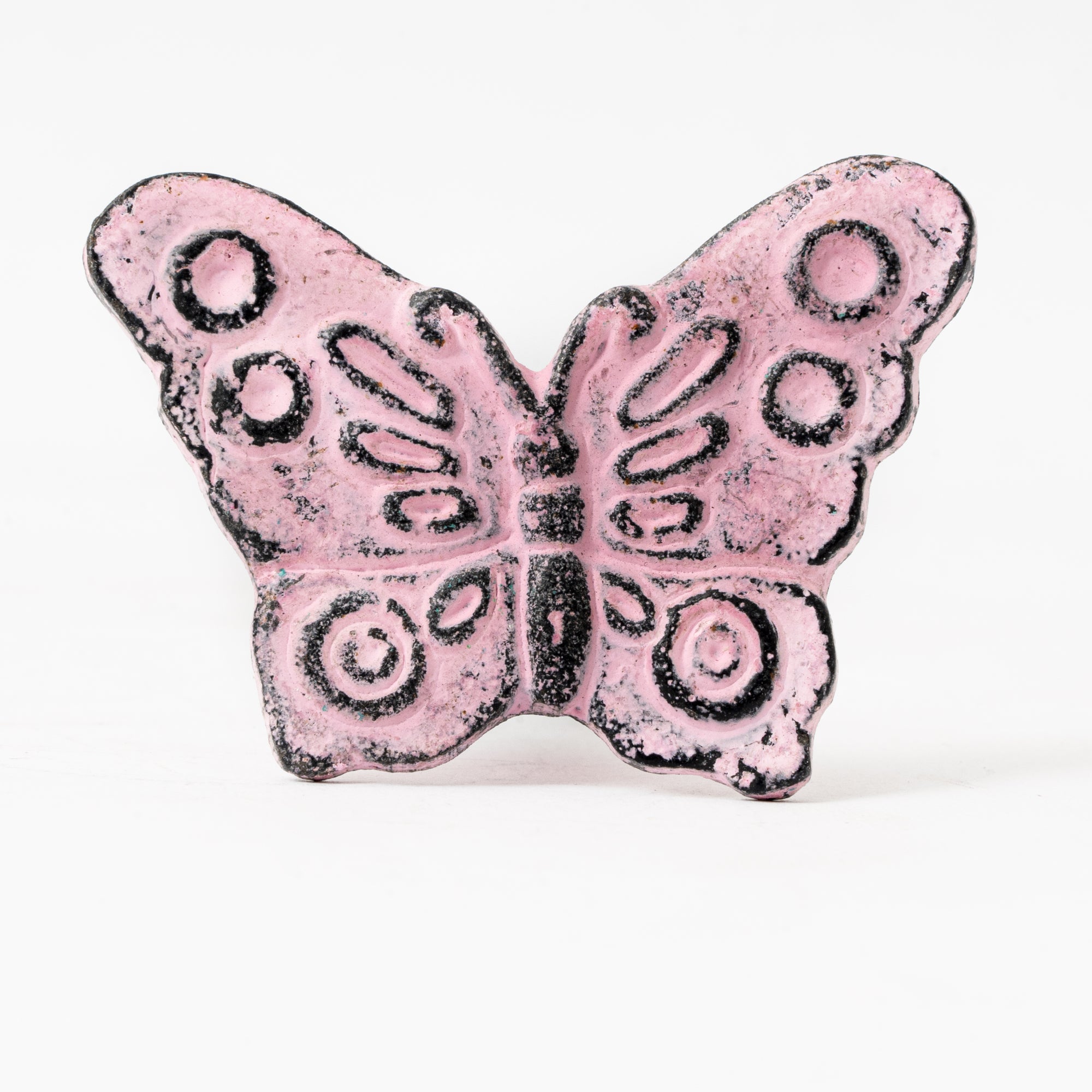 Pink Butterfly Metal Knobs - Set Of 6 freeshipping - Decokrafts Store