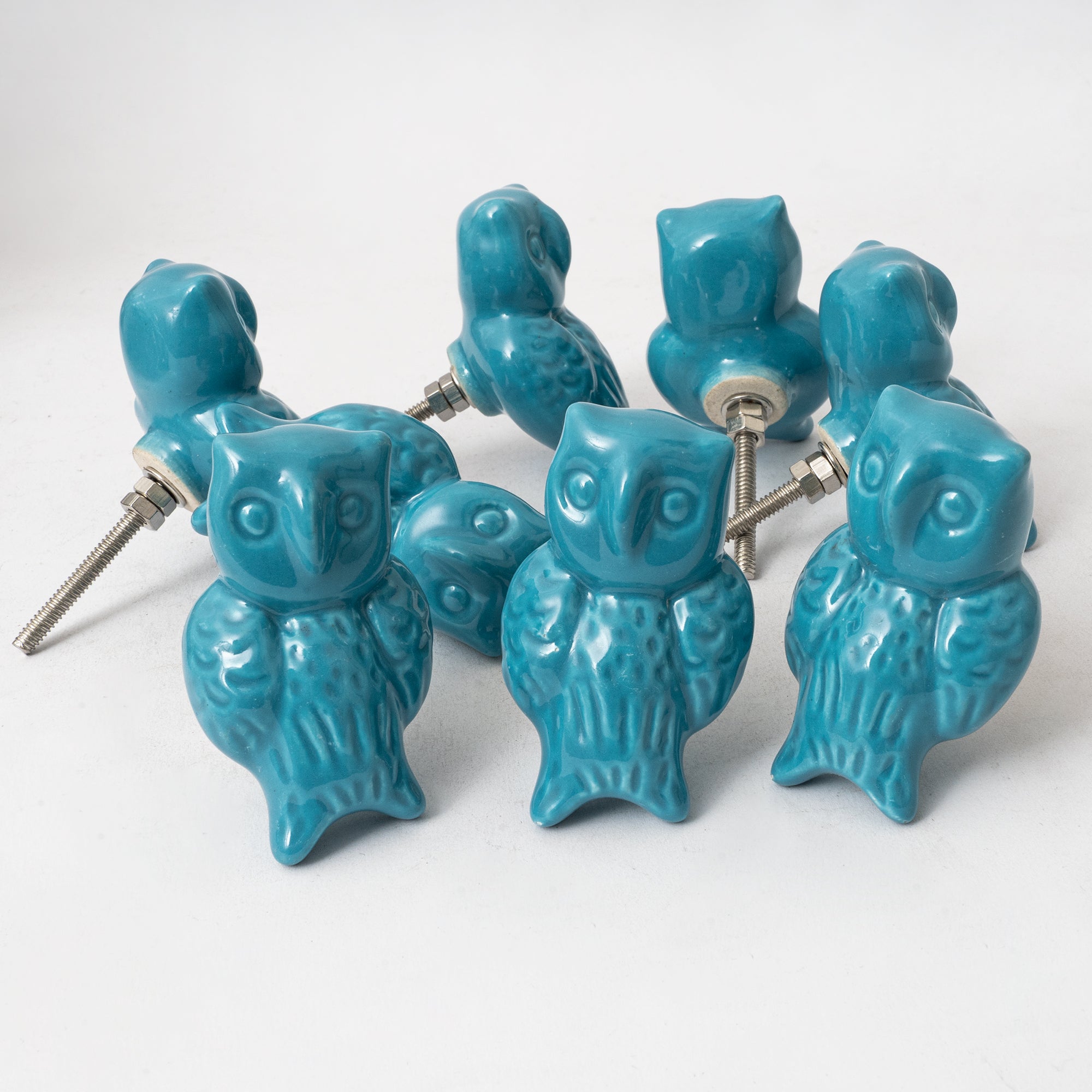 Kingowl Ceramic Knobs - Set Of 6 freeshipping - Decokrafts Store