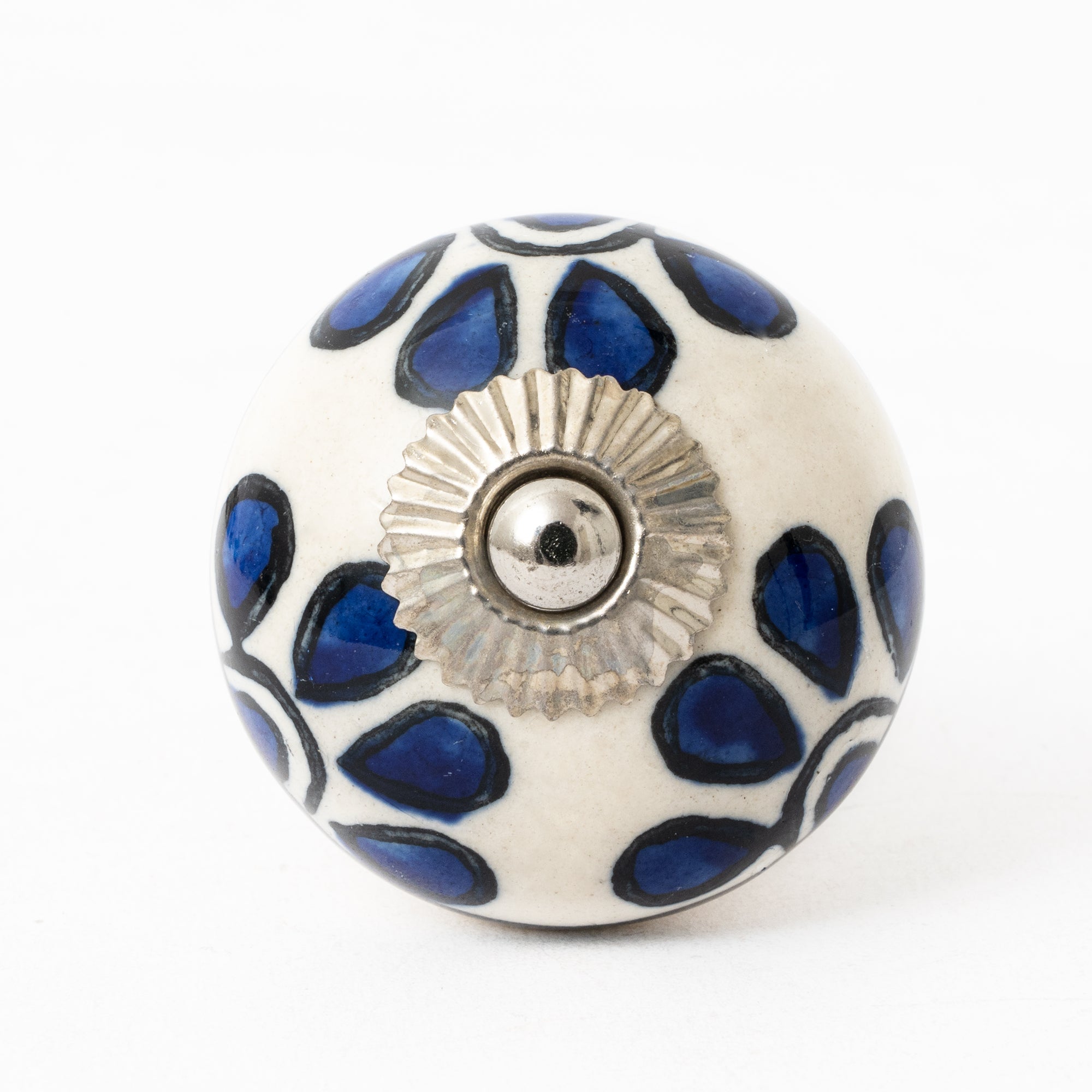 Goniflower Round Ceramic Knobs - Set Of 6