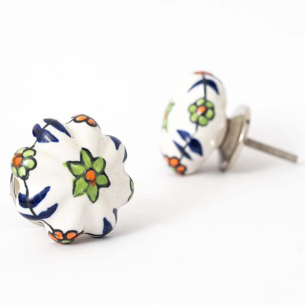 Pumple Pumpkin Ceramic Knobs - Set Of 6