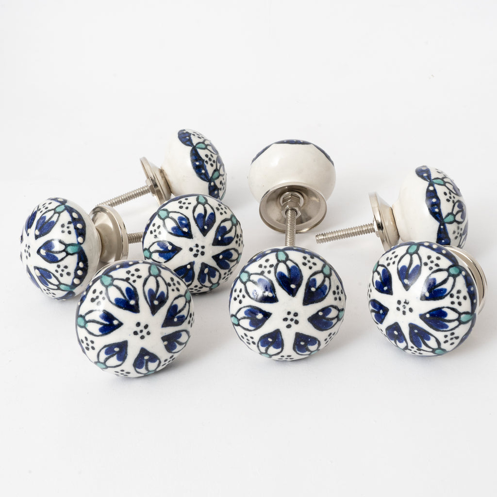 Pekileme Round Ceramic Knobs - Set Of 6