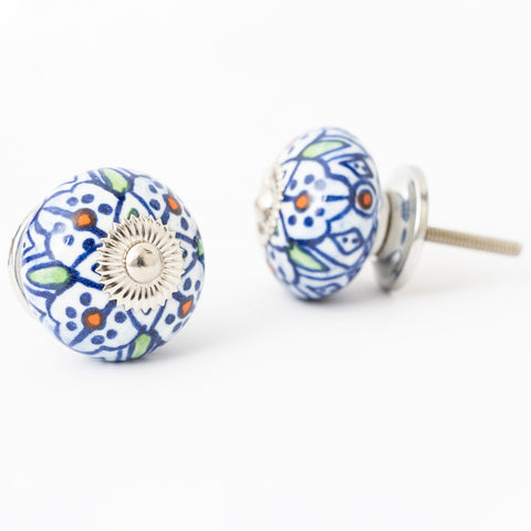 Elemepox Round Ceramic Knobs - Set Of 6