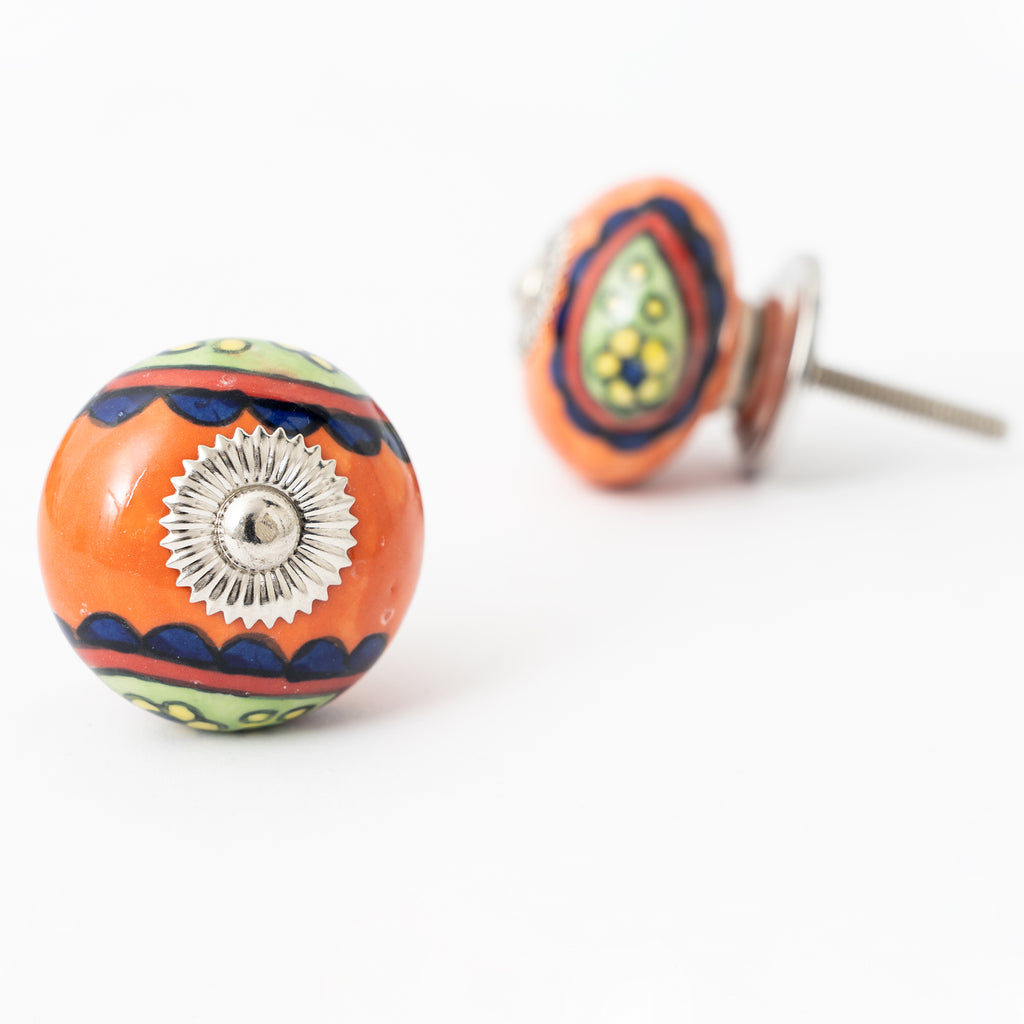 Luxorange Round Ceramic Knobs - Set Of 6