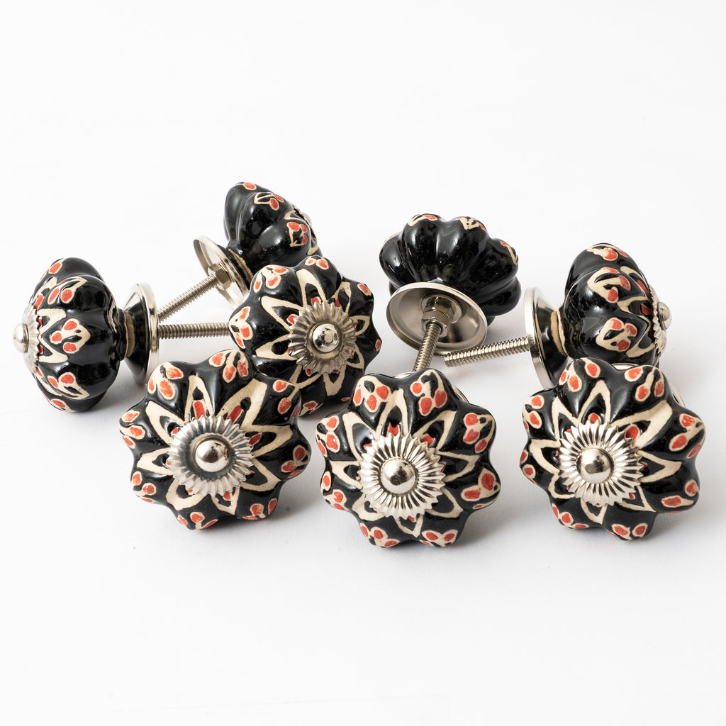 Spalykin Pumpkin Ceramic Knobs - Set Of 6